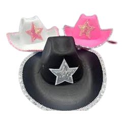 Sombrero Vaquero Estrella Lentejuelas