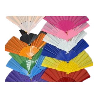 Abanicos De 23 Cm Plásticos Color Liso
