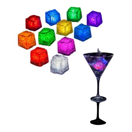 Hielo Plástico De Colores Con Led X12 U